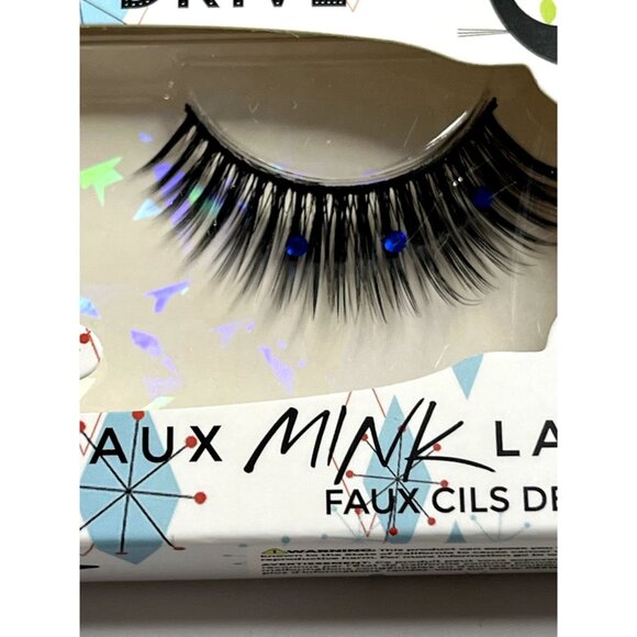 Ioni 3D Faux Mink Lashes – Rodeo Drive Holographic Rhinestones Full Cat Eye - Picture 6 of 7